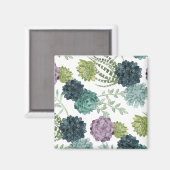 Plant geluk Collectie Succulent Patroon Magneet (Voorkant / Achterkant)