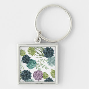 Plant geluk Collectie Succulent Patroon Sleutelhanger