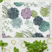 Plant geluk Collectie Succulent Patroon Theedoek (Gevouwen)