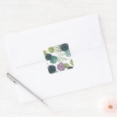 Plant geluk Collectie Succulent Patroon Vierkante Sticker (Envelop)