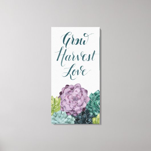 Plant Geluk | Groei Harvest Love Canvas Afdruk (Voorkant)