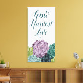 Plant Geluk | Groei Harvest Love Canvas Afdruk (Insitu (Woonkamer))