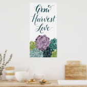 Plant Geluk | Groei Harvest Love Poster (Keuken)