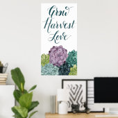 Plant Geluk | Groei Harvest Love Poster (Thuiskantoor)