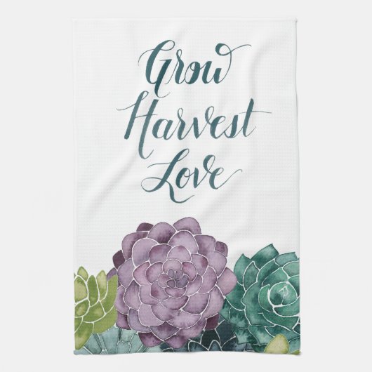 Plant Geluk | Groei Harvest Love Theedoek (Verticaal)