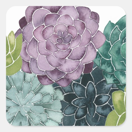 Plant Geluk | Groei Harvest Love Vierkante Sticker (Voorkant)