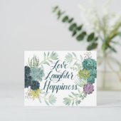 Plant Geluk | Liefde lasterlijk geluk Briefkaart (Staand voorkant)