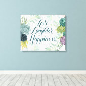 Plant Geluk | Liefde lasterlijk geluk Canvas Afdruk (Insitu (Houten vloer))
