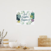 Plant Geluk | Liefde lasterlijk geluk Poster (Keuken)