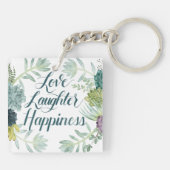 Plant Geluk | Liefde lasterlijk geluk Sleutelhanger (Achterkant)