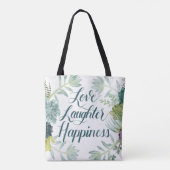 Plant Geluk | Liefde lasterlijk geluk Tote Bag (Achterkant)