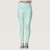 Plant Geluk | Pastel Succulent Patroon Leggings (Voorkant)