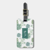 Plant Geluk | Succulent Patroon Bagagelabel (Voorkant verticaal)