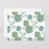 Plant Geluk | Succulent Patroon Briefkaart (Voorkant / Achterkant)