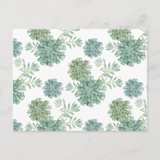 Plant Geluk | Succulent Patroon Briefkaart (Voorkant)