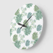 Plant Geluk | Succulent Patroon Grote Klok (Hoek)