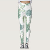 Plant Geluk | Succulent Patroon Leggings (Voorkant)