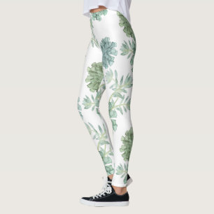 Plant Geluk   Succulent Patroon Leggings