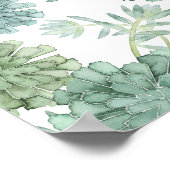 Plant Geluk | Succulent Patroon Poster (Hoek)