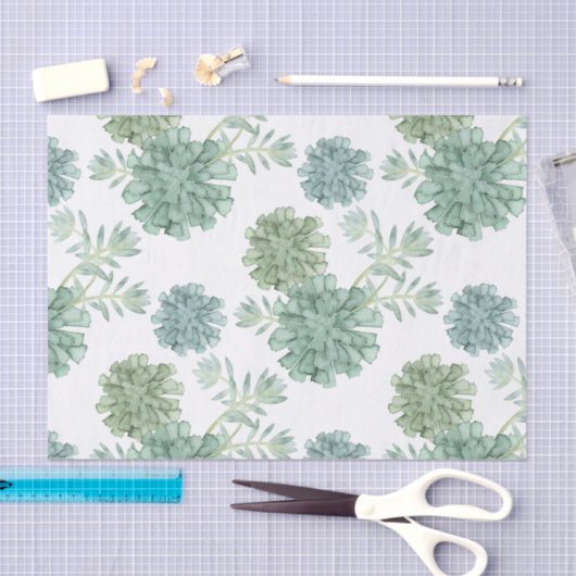 Plant Geluk | Succulent Patroon Tissuepapier (Craft)