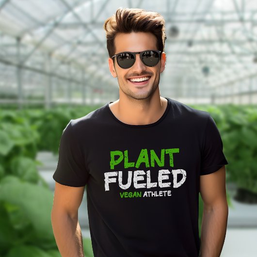 Plant gevoed (veganistische atleet) Groene Fitness T-shirt