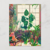 Plant gevulde Boho woonkamer Briefkaart (Voorkant)