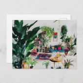 Plant gevulde woonkamer briefkaart (Voorkant / Achterkant)