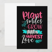Plant glimlach Groei Giggles Love Kaart (Voorkant / Achterkant)