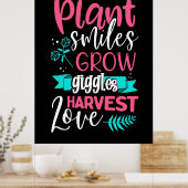 Plant glimlach Groei Giggles Love Poster (Keuken)