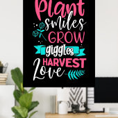 Plant glimlach Groei Giggles Love Poster (Thuiskantoor)