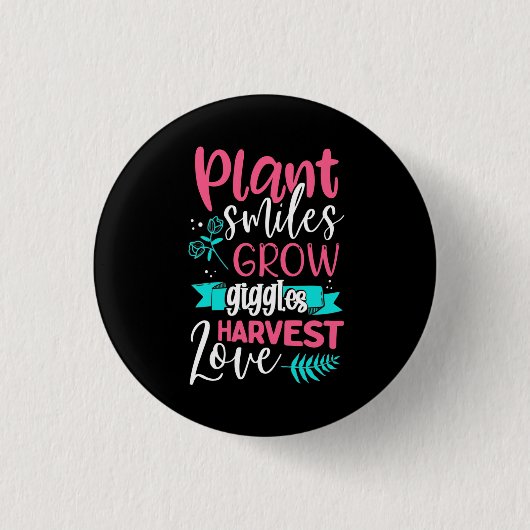Plant glimlach Groei Giggles Love Ronde Button 3,2 Cm (Voorkant)