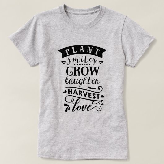 Plant glimlachen t-shirt (Design voorkant)