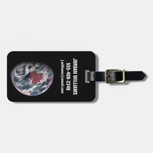 Plant groei op Planet Earth. Bagagelabel (Voorkant horizontaal)