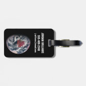 Plant groei op Planet Earth. Bagagelabel (Achterkant horizontaal)