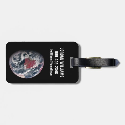 Plant groei op Planet Earth. Bagagelabel (Achterkant horizontaal)