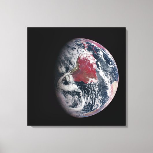 Plant groei op Planet Earth. Canvas Afdruk (Voorkant)