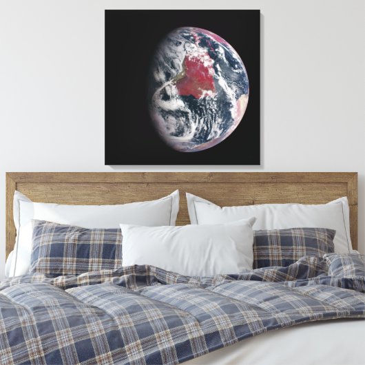 Plant groei op Planet Earth. Canvas Afdruk (Insitu (Slaapkamer))