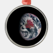 Plant groei op Planet Earth. Metalen Ornament (Voorkant)