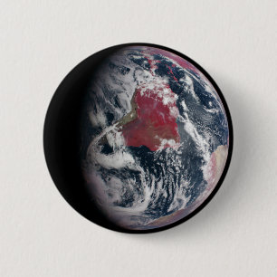 Plant groei op Planet Earth. Ronde Button 5,7 Cm