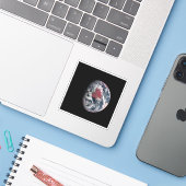 Plant groei op Planet Earth. Sticker (Laptop met iPhone)