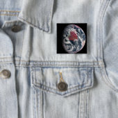 Plant groei op Planet Earth. Vierkante Button 5,1 Cm (In situ)