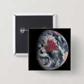 Plant groei op Planet Earth. Vierkante Button 5,1 Cm (Voorkant /achterkant)