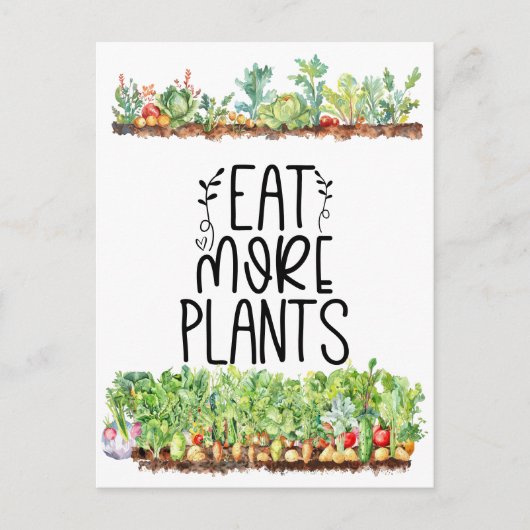 Plant Groente plantaardig Vegetariër Briefkaart (Voorkant)