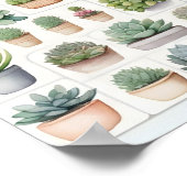 Plant, groenten en sappige illustratie modern poster (Hoek)