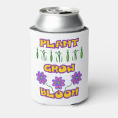 Plant Grow Bloom Quote Pink Flowers Yellow Text Blikjeskoeler (Blikje Achterkant)