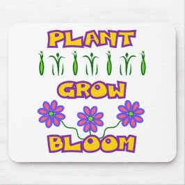 Plant Grow Bloom Quote Pink Flowers Yellow Text Muismat