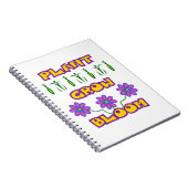 Plant Grow Bloom Quote Pink Flowers Yellow Text Notitieboek (Rechterzijde)