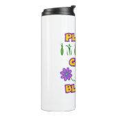 Plant Grow Bloom Quote Pink Flowers Yellow Text Thermosbeker (Gedraaid links)