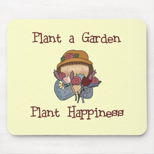 Plant Happiness Gardening Tshirts and Gifts Muismat (Voorkant)