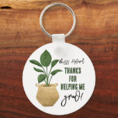 Plant helpt me om sleutelring te kweken sleutelhanger (Achterkant)